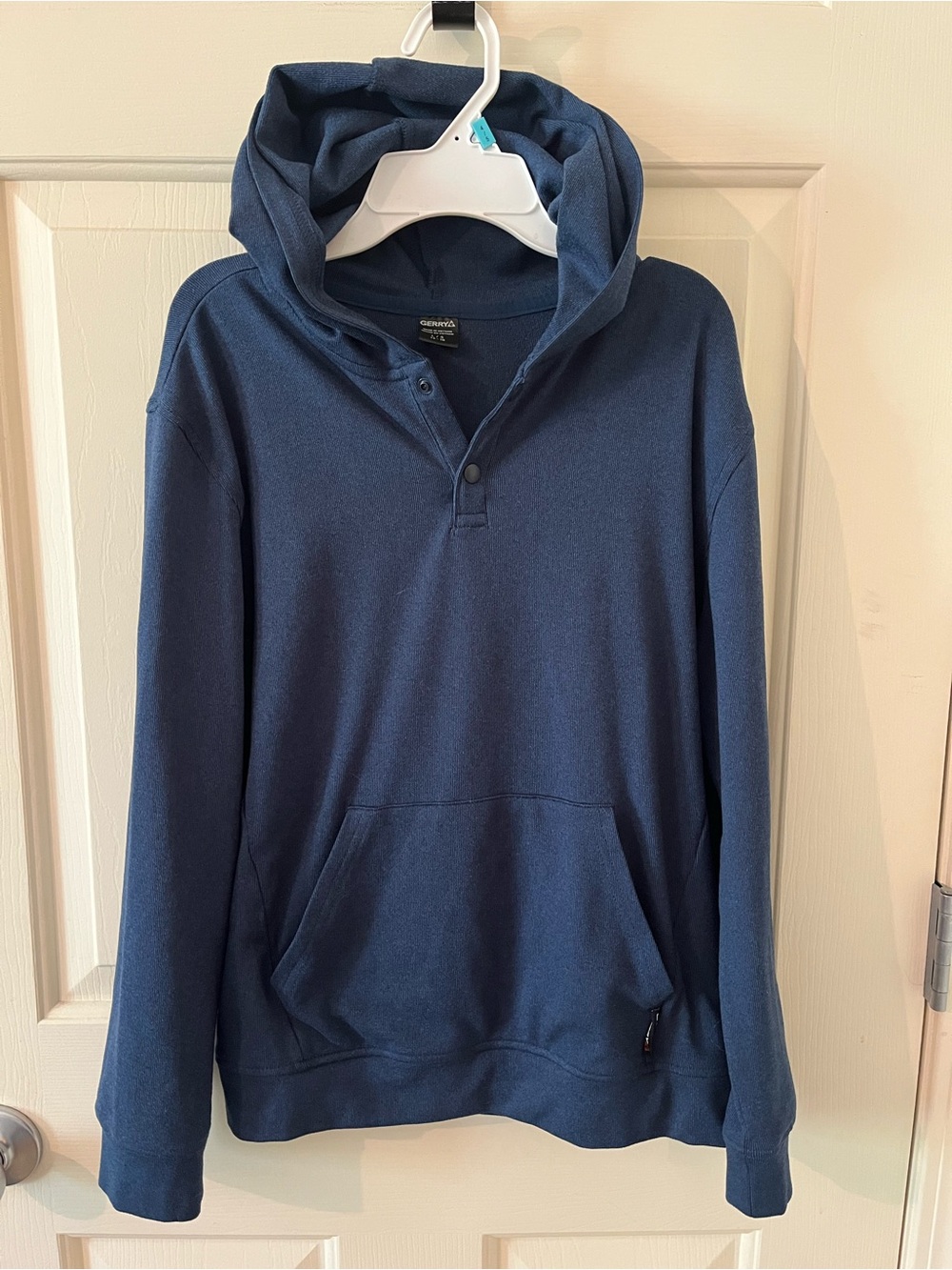 Boys Super Soft Blue Hooded Pullover 
(Lightweight)